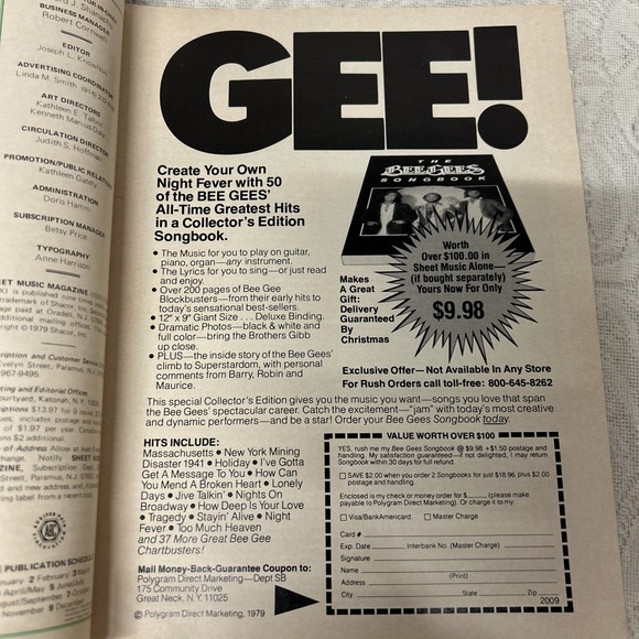 Vintage Sheet Music Magazine, Dec. 78,79 And 88. Three Issues Words and Music - Picture 10 of 13